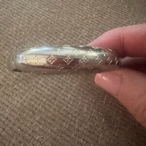 Silver Engraved Bangle Bracelet